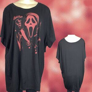 Ghostface +4 Black Scream Film Ghostface Graphic Crew Neckline Short Sleeve Tee